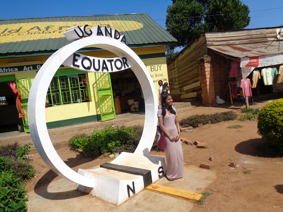 Fahiza at the Uganda Equator